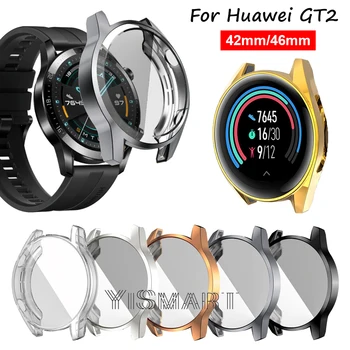 Par Huawei Skatīties GT 2 42mm 46mm TPU Smart Watch Gadījumā Pilnībā Segtu Ekrāna Aizsargs GT2 Aizsardzības Apvalks