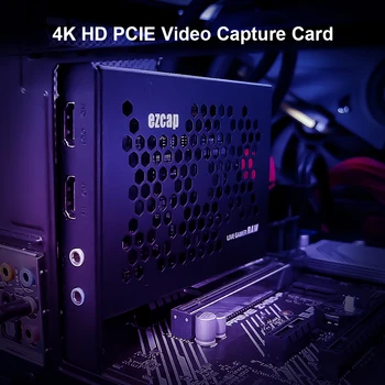 PCIe Gen 2x1 4K IZŠĶIRTSPĒJAS 1080P 60Fps PCIE Video Karti ar HDMI Saderīgas Gredzenu PC Audio Video Formātā YUY2/NV12/RGB