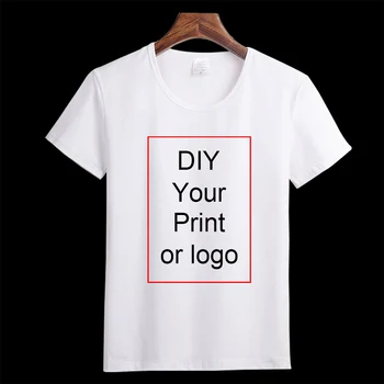 Pielāgotā Drukāšana T Krekls Sieviešu Meitenes DIY Foto, Logo, Zīmolu Top Tees T-krekls Vīriešu Zēna drēbes Gadījuma Bērnu Bērnu Tshirt
