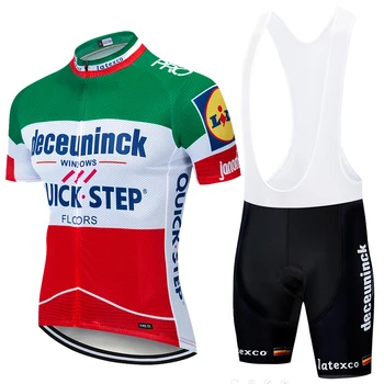 Quickstep Pro Velosipēdu Komanda Īsām Piedurknēm Maillot Ciclismo Vīriešu Velosipēdu Jersey Komplekti Vasaras elpojošs Riteņbraukšana Apģērbu Komplekti