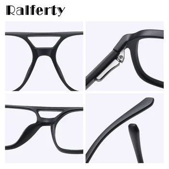 Ralferty Vintage Dekoratīvās TR90 Melnās Brilles Sievietēm, Vīriešiem Kvadrātveida Briļļu Ietvari Pārredzamu Lēcu Anti Zilā Gaisma Brilles D2311