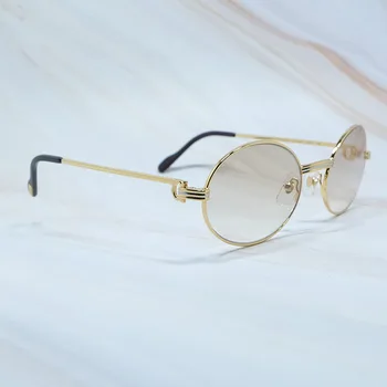 Retro Apaļas Saulesbrilles Vīriešu Modes Metāla, Saules Brilles Vintage Toņos Brilles Sievietes Puses Briļļu Dāvanu Gafas De Sol