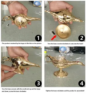 Retro Eiropas amatniecības Aladdin burvju lampu, mājas, klubs apdare cinka sakausējuma radošās amatniecības apdare, kas vēlas lampas