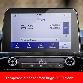 Rūdīta Stikla Ekrāna Aizsargs Ford Kugas 2020. Gadam, Auto GPS Navigācijas Tērauda Aizsardzības Plēves