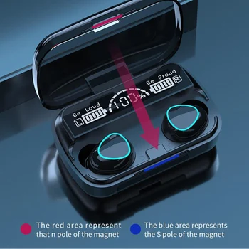 Savioke M10 Bluetooth 5.1 Austiņas Lādēšanas Box Bezvadu Austiņas Stereo Sporta Ūdensizturīgs Earbuds, Austiņas Ar Mikrofonu