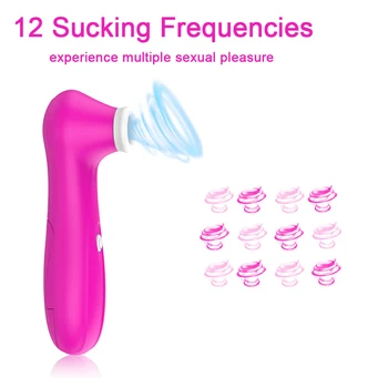 Sieviete 7-Frekvenču Piesūcekni Vbrator Masāža Sūcējs Sieviešu Vbrating Dzelksnis Klitora Stimulators Masturbācija Ierīces 5
