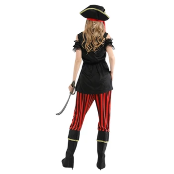 Sievietes Galvaskausa Sexy Pirātu Kostīmu Pieaugušo Halloween Karnevāla Apģērbs, Galvassega Dress Birthday Party Sniegumu Rāda
