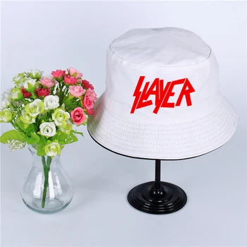 Slayer Logo Vasaras Cepure Sieviešu, Vīriešu Panama Spaiņa Cepuri Slayer Dizaina Dzīvoklis saulessarga Zveja Zvejnieks Cepuri Platām Malām cepures