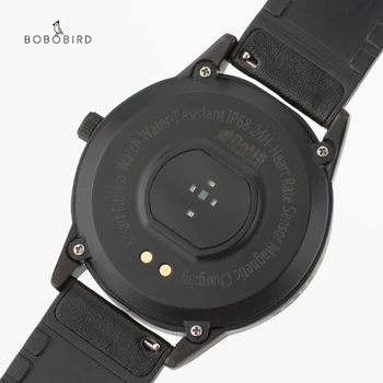Smart Skatīties Vīriešu Multi-funkcijas Sirds ritma Monitors Tracker Bluetooth 5.0 Ūdensizturīgs Smartwatch reloj intelige BOBO PUTNU Zīmols