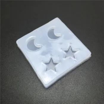 Star mēness forma DIY daļēji caurlaidīga silikona veidnes kūka dekorēšanas rīku manuāli amatniecības pelējuma dekoratīvās sveķu pelējuma