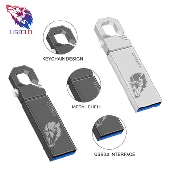 Super thiny keychain usb flash drive 64 gb, 32 gb liela ātruma usb 3.0 pen drive ūdensizturīgs metāla 16gb 8gb memoria key usb flash