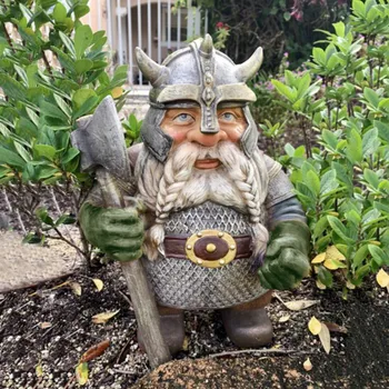 Sveķu Nerātns Gnome Rūķu Dārzs Apdare Statuja Vecs Vīrietis Mizas Garu Seju Pasaku Rotājumu Lieldienu Āra Radošo Aksesuārus Amatniecības