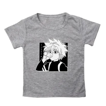 T-krekls Bērniem Topi Kawaii Hunter X Hunter T Killua Zoldyck T-krekls Apkalpes Kakla Aprīkots Mīksto Anime, Manga Tee Kreklu Drēbes