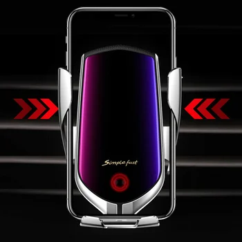 Universāls Auto Fiksācijas Qi Bezvadu Ātra Uzlādēšana Automašīnas Tālruņa Turētāju Automašīnas Turētājs Turētājs Interjera IPhone, Samsung, Huawei Xiaomi