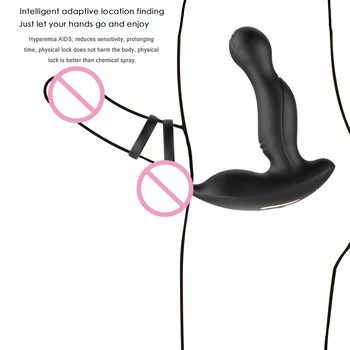 VETIRY Vibrators ar Prostatas Massager Vīriešiem Tālvadības Anālais Plug Pieaugušo Seksa Rotaļlietas Vibrējošais Dzimumlocekļa Gredzens Vīriešu Prostata Stimulators