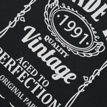 Vintage Veikta 1991. Gadā, T Kreklu Dzimšanas dienas dāvana Smieklīgi Unisex Grafiskais Modes Jauns Kokvilnas ar Īsām Piedurknēm Jaunums O-veida Kakla Tēvu T-krekls
