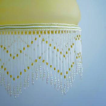Xianfan jaunu pušķi dzeltenu stikla abažūrs griestu channdelier, lai guļamistaba viesistaba vintage nakts gaisma retro Eiropā apgaismojums