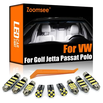 Zoomsee Interjera LED Volkswagen, VW Golf 4 5 6 7 Jetta Bora Vento Passat B5 B6 B7 B8 CC Polo Phaeton Canbus Transportlīdzekļu Gaismas Komplekts