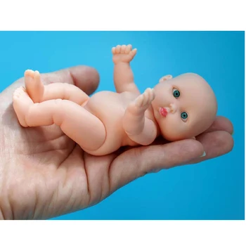 11cm Pilna Vinila Atdzimis Spilgti Infant Baby Toddler Meitene Lelle, Rotaļlietas Bērniem