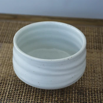 18 OZ Japāņu Ziloņkaula Baltā Matcha Bļodā Zaļā Tēja Chawan Macha Noslaucīt Uzstādīt Keramikas Lielais Kauss