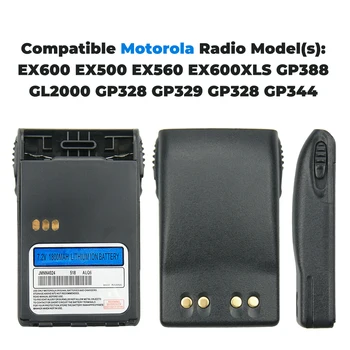 1800mAh Rezerves Akumulators priekš Motorola GP328 Plus GP338 Plus GP344 GP388 Radio JMNN4024