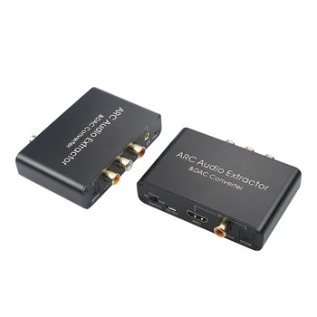 192KHz LOKA Audio Adapteri HDMI Audio Extractor Digitālā uz Analogo Audio Converter APK SPDIF Koaksiālais RCA un 3,5 mm Jack Izejas