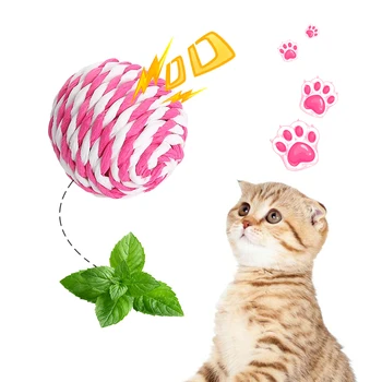 1pc Pet Cat Rotaļu Bumbu Kaķēns Rotaļlietas, Plīša Bumba Peli Rotaļu Bumbu Kaķis Rotaļlietas Interaktīvas Pet Piegādēm