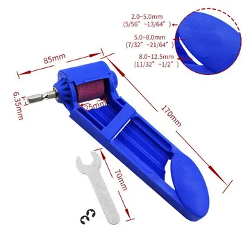 2.0-12.5 mm Portatīvo Urbi Asināmais 1 Komplekts Korunda Slīpēšanas Ripu Bitu Rīku Vērpjot Urbju Asināšanas Mašīna