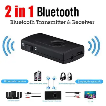 2 in 1 Bluetooth V4.2 Bezvadu Raidītājs, Uztvērējs un Zemu Audio Aptx A2dp Adaptera Ligzda Aptx 3.5 mm Latentuma ar Mūziku N7H4