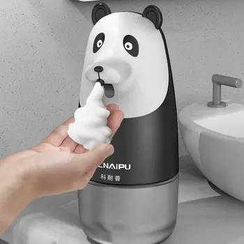 280ml USB Uzlādes Automātiskais Šķidro Ziepju Dozators Touchless Sensors Infrasarkano Indukcijas Bashroom Panda Putas Roku Mazgāšanas