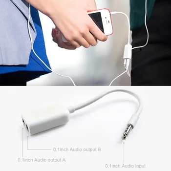 3.5 mm Dual Austiņu Ligzda Austiņu Sadalītājs Adapteris Samsumg iPhone Tālruni, Klēpjdatoru, Planšetdatoru, MP3 Atskaņotāju Audio Ierīces AS99