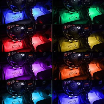 36/48 LED RGB Neona Vadu Sloksnes Gaismas RC Aktīvo LED Dekoratīvā Paneļa, Durvju Atmosfēru Gaismas