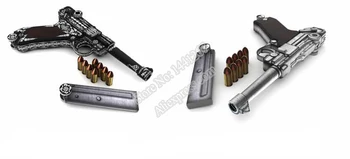 3D Papīra Paraugs Pistoli otrā pasaules KARA Vācija Luger P08 Pistole 1:1 Militāro Ieroču Žurnāla Rotaļlieta, Mīklas,