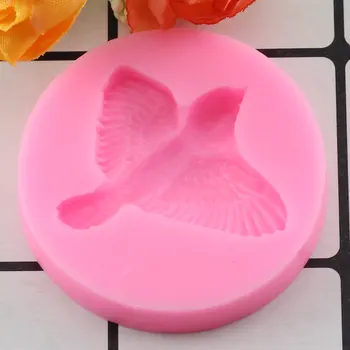 3D Putnu Silikona Veidnē DIY Puse Cupcake Pomādes Pelējuma Kūka Dekorēšanas Instrumentiem, Konfektes, Šokolādes Gumpaste Pelējuma, Ziepēm, Sveķi, Māla Augsne