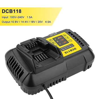 4.5 Ātru Lādētāju DCB118 Akumulatora Lādētāju Dewalt 12V 14,4 V 20V Li-ion Akumulators DCB200 DCB101 DCB115 DCB107 DCB105 DCB140 Jauda