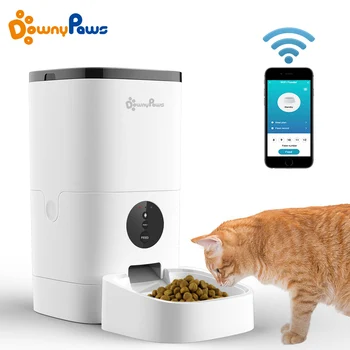 4/6L Smart Pet padeve Kaķi WiFi Automātiski Kaķis Pakārtotā Liela Jauda, Sausā Kaķu barība Dozatoru Suns Automāts Ierakstu