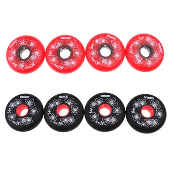 4 Gabali lieljaudas Inline Roller Hokeja Fitnesa Skate Rezerves Riteņa 84.A Black/Red 72mm/76/80mm
