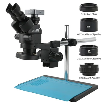 48MP 1080P HDMI USB Video Kameras 3,5 X-90X Vienlaicīgi-Fokusa Stereo Mikroskopu Trinokulara Mikroskopu Komplekts PCB Lodēšanas Remonts