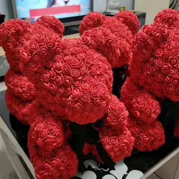 500Pcs PE Putu Rožu Vadītājs Mākslīgo Ziedu DIY Lāča Lelle Kāzu Nama Dekori Rozes Vadītājs Rožu Kāzu Nams Mākslīgo Ziedu