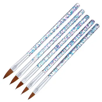 5GAB Nagu Kristāla Pildspalvu Cirsts Pildspalvas Gēla Laineris polijas Birste, kas Nail Art Dotting Instrumenti Nagu Birste, kas Aplauzums Kosmētika Vairumtirdzniecība