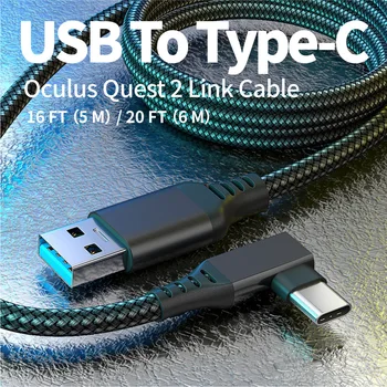 6M 5M Datu Līnija Oculus Quest 2 Saites, Austiņas, USB 3.1 C Tipa Datu Uzlādes Kabelis Nodošanas Veids-C USB Vadu VR Piederumi
