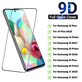 9D Rūdīts Stikls Par Samsung J6 Plus Screen Protector Samsung J4 Plus J5 J6 J7 Ministru Plus 2017 2018 Drošības Aizsardzības Stiklu