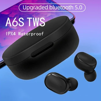 A6S TWS Bluetooth Austiņas Bezvadu Earbuds 5.0 Stereo Trokšņa Slāpēšanas Austiņas ar Mic, Lai Redmi iPhone, Huawei Airdots A6S
