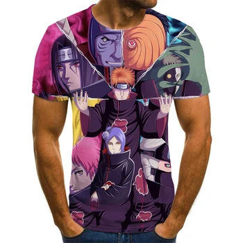Anime Harajuku Vīriešu T-krekls Vīriešu Anime Tēmu Tops Anime 3DT-Krekli Vasaras Modes Zēnu Apģērbs Liela Izmēra Streetwear
