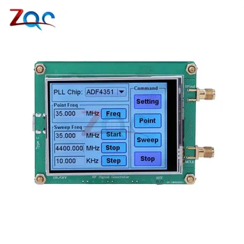 Augstas Precizitātes Pilna LCD skārienekrānu, RF Signālu Ģenerators Modulis 35/138Hz-4.4 GHz Frekvenču Counter Radio PC Metru ADF4350/ADF4351