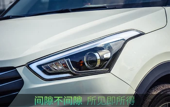 Auto bufera priekšējo lukturu par Hyundai IX25 Creta Lukturu~2016y auto piederumi LED dienas gaitas lukturi hid, xenon, lai IX25 Creta galvas lukturis miglas