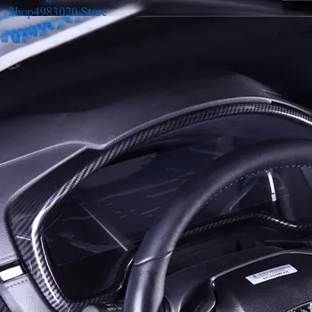 Auto dekorē detektoru apdare ar Oglekļa šķiedru paneļa mērītāju Instrumentu Paneļa platums rāmis der Honda CRV CR-V 2017 2018