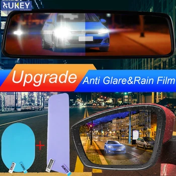 Auto Sānu Interjera Atpakaļskata Spogulis Anti-Glare Filmu Ārējie Atpakaļskata Lietus Pierādījumu, Uzlīmes Scratchproof Aizsardzības Auto Stils Daļas