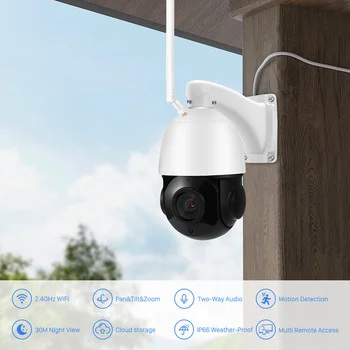 BESDER 30X Optiskā Tālummaiņa 5MP WiFi PTZ Kameras Āra Ai, Auto Izsekošana CCTV Drošības Kameras Audio 100M IS Nakts Redzamības IP Kameras