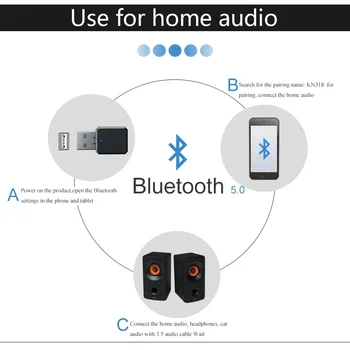 Bluetooth 5.0 Automašīnas Komplektu Bezvadu Mūziku, 3,5 Mm Aux Usb Jauda Audio Uztvērēju Adapteri Auto Bluetooth Stereo Auto Radio Mp3 Pc